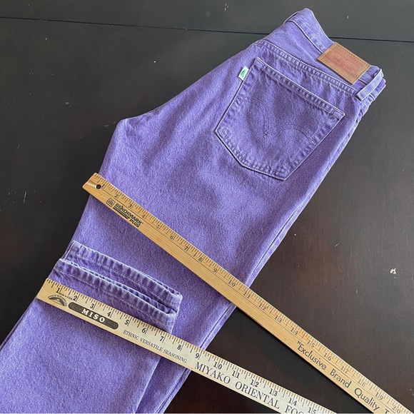 LEVI'S FRESH 501 Original Crop Jean Botanical Lavender Pea Tab Poetcore Pastel - Picture 8 of 13